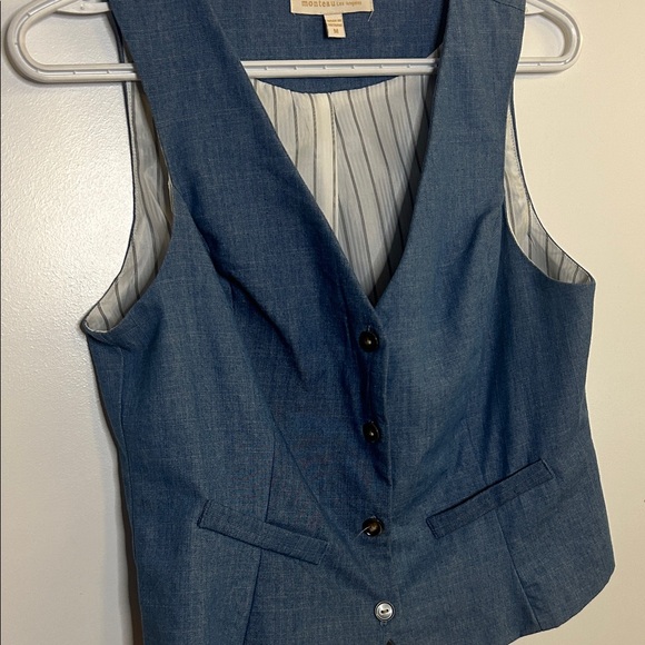 Monteau Los Angeles Chambray Vest & Skirt Set | Size M 💙 - Picture 5 of 16